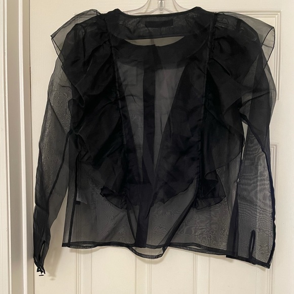 Stunning Rodebjer organza ruffle blouse 💯% silk. - Picture 15 of 16